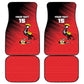 Uganda Football Custom Car Mats African Pattern Mix Grunge Style - Red Color