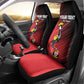 Uganda Football Custom Car Seat Cover African Pattern Mix Grunge Style - Red Color