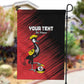Uganda Football Custom Garden Flag African Pattern Mix Grunge Style - Red Color