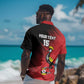 Uganda Football Custom Hawaiian Shirt African Pattern Mix Grunge Style - Red Color