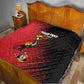 Uganda Football Custom Quilt African Pattern Mix Grunge Style - Red Color