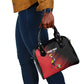 Uganda Football Custom Shoulder Handbag African Pattern Mix Grunge Style - Red Color