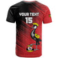 Uganda Football Custom T shirt African Pattern Mix Grunge Style - Red Color