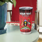 Uganda Football Custom Tumbler Cup African Pattern Mix Grunge Style - Red Color