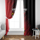 Uganda Football Custom Window Curtain African Pattern Mix Grunge Style - Red Color