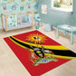 Personalised Afro Uganda Area Rug Black Crowned Crane With Coat Of Arms