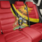 Personalised Afro Uganda Back Car Seat Cover Black Crowned Crane With Coat Of Arms