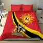 Personalised Afro Uganda Bedding Set Black Crowned Crane With Coat Of Arms