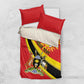 Personalised Afro Uganda Bedding Set Black Crowned Crane With Coat Of Arms