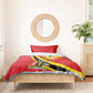 Personalised Afro Uganda Bedding Set Black Crowned Crane With Coat Of Arms