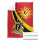 Personalised Afro Uganda Blanket Black Crowned Crane With Coat Of Arms