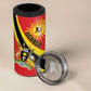 Personalised Afro Uganda 4 in 1 Can Cooler Tumbler Black Crowned Crane With Coat Of Arms