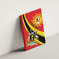 Personalised Afro Uganda Canvas Wall Art Black Crowned Crane With Coat Of Arms