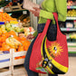 Personalised Afro Uganda Grocery Bag Black Crowned Crane With Coat Of Arms