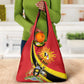 Personalised Afro Uganda Grocery Bag Black Crowned Crane With Coat Of Arms