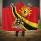 Personalised Afro Uganda Hooded Blanket Black Crowned Crane With Coat Of Arms