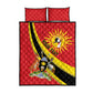 Personalised Afro Uganda Quilt Bed Set Black Crowned Crane With Coat Of Arms
