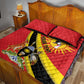 Personalised Afro Uganda Quilt Bed Set Black Crowned Crane With Coat Of Arms
