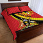 Personalised Afro Uganda Quilt Bed Set Black Crowned Crane With Coat Of Arms
