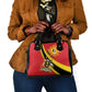Personalised Afro Uganda Shoulder Handbag Black Crowned Crane With Coat Of Arms