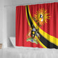 Personalised Afro Uganda Shower Curtain Black Crowned Crane With Coat Of Arms