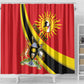 Personalised Afro Uganda Shower Curtain Black Crowned Crane With Coat Of Arms