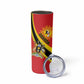 Personalised Afro Uganda Skinny Tumbler Black Crowned Crane With Coat Of Arms