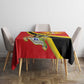 Personalised Afro Uganda Tablecloth Black Crowned Crane With Coat Of Arms