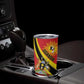 Personalised Afro Uganda Tumbler Cup Black Crowned Crane With Coat Of Arms