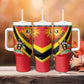 Personalised Afro Uganda Tumbler With Handle Black Crowned Crane With Coat Of Arms
