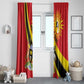 Personalised Afro Uganda Window Curtain Black Crowned Crane With Coat Of Arms
