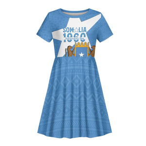 Personalized Somalis Independence Day Kid Short Sleeve Dress Soomaaliya Arise Somalis!