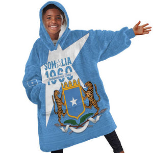Personalized Somalis Independence Day Kid Wearable Blanket Hoodie Soomaaliya Arise Somalis!