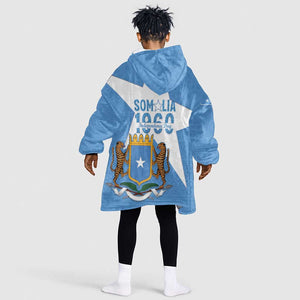 Personalized Somalis Independence Day Kid Wearable Blanket Hoodie Soomaaliya Arise Somalis!