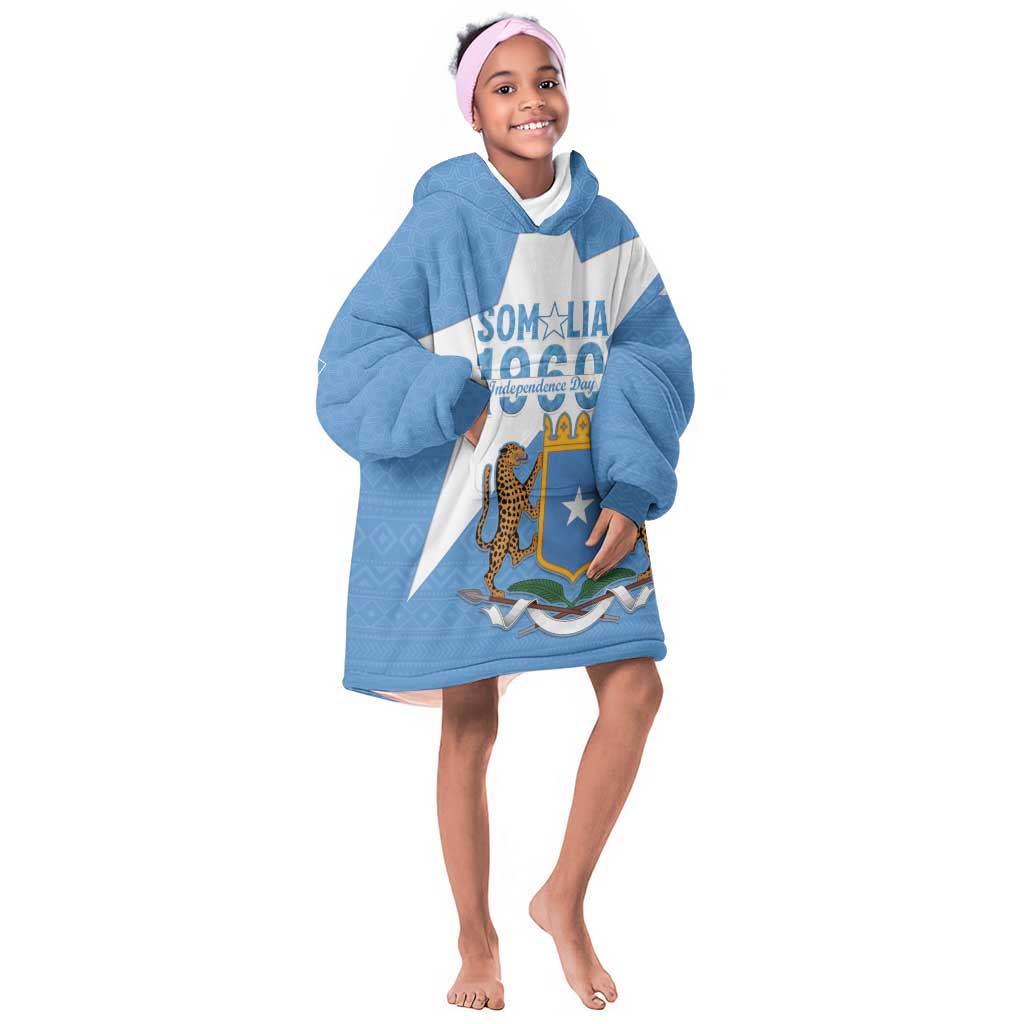 Personalized Somalis Independence Day Kid Wearable Blanket Hoodie Soomaaliya Arise Somalis!