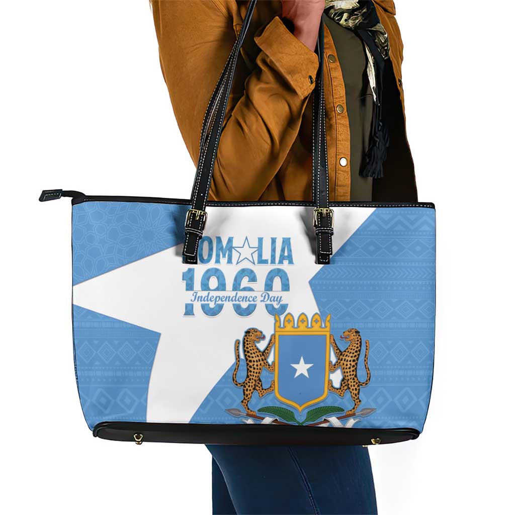 Personalized Somalis Independence Day Leather Tote Bag Soomaaliya Arise Somalis!
