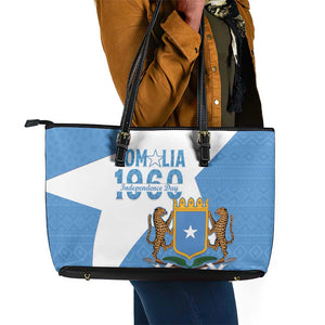 Personalized Somalis Independence Day Leather Tote Bag Soomaaliya Arise Somalis!
