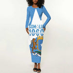 Personalized Somalis Independence Day Long Sleeve Bodycon Dress Soomaaliya Arise Somalis! LT15