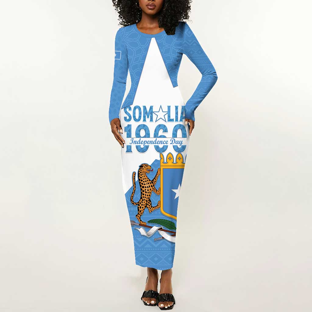 Personalized Somalis Independence Day Long Sleeve Bodycon Dress Soomaaliya Arise Somalis! LT15