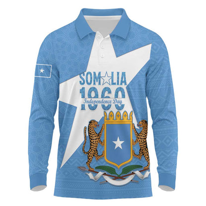 Personalized Somalis Independence Day Long Sleeve Polo Shirt Soomaaliya Arise Somalis!