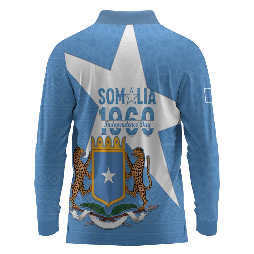 Personalized Somalis Independence Day Long Sleeve Polo Shirt Soomaaliya Arise Somalis!