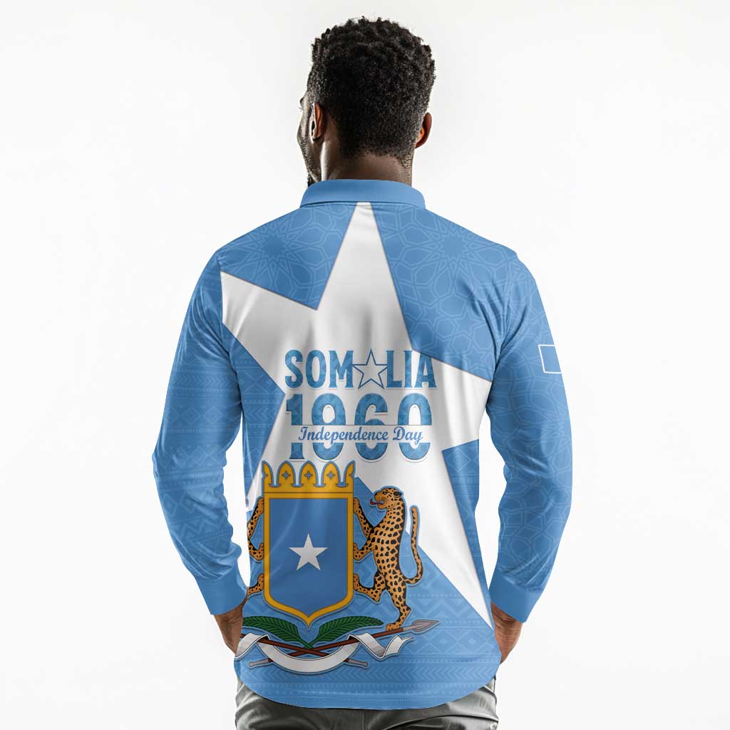 Personalized Somalis Independence Day Long Sleeve Polo Shirt Soomaaliya Arise Somalis!