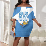 Personalized Somalis Independence Day Off Shoulder Short Dress Soomaaliya Arise Somalis!