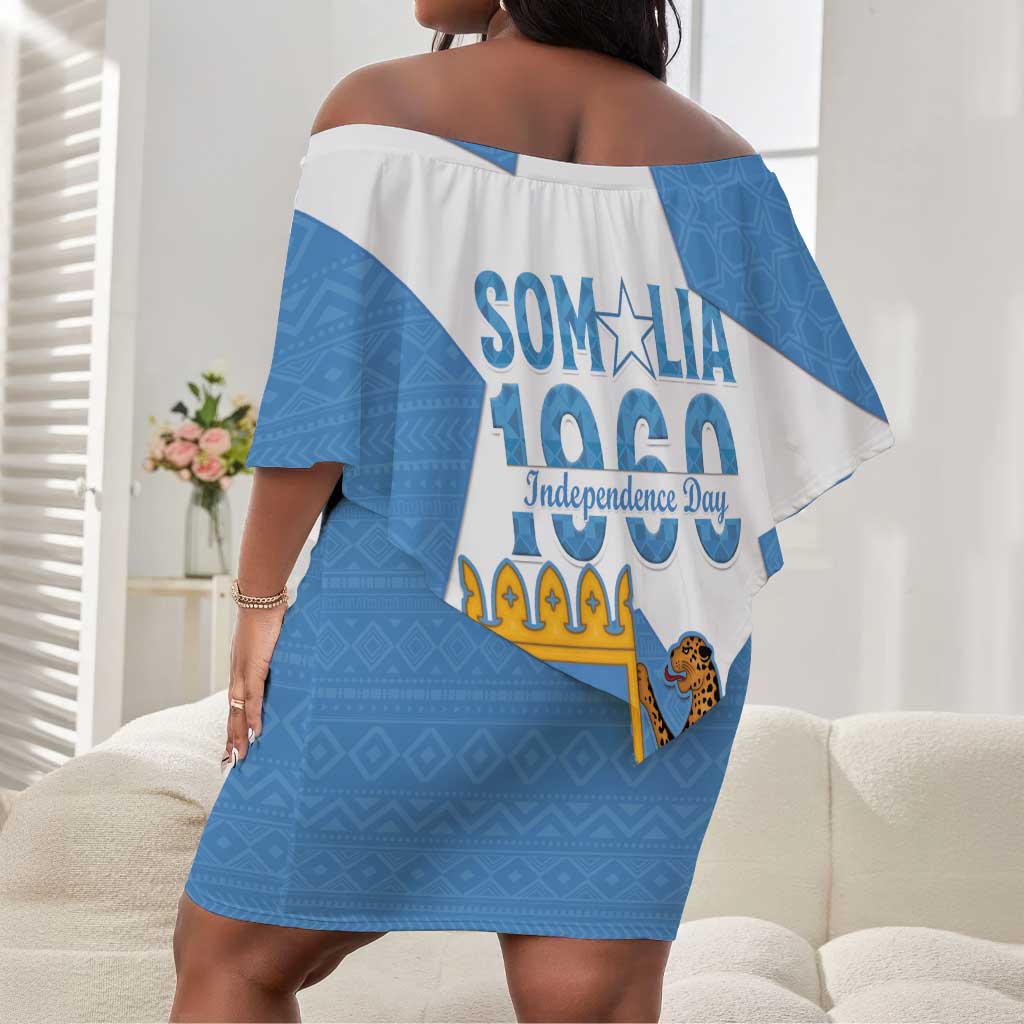 Personalized Somalis Independence Day Off Shoulder Short Dress Soomaaliya Arise Somalis!