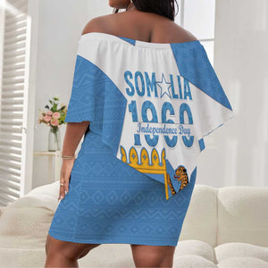 Personalized Somalis Independence Day Off Shoulder Short Dress Soomaaliya Arise Somalis!