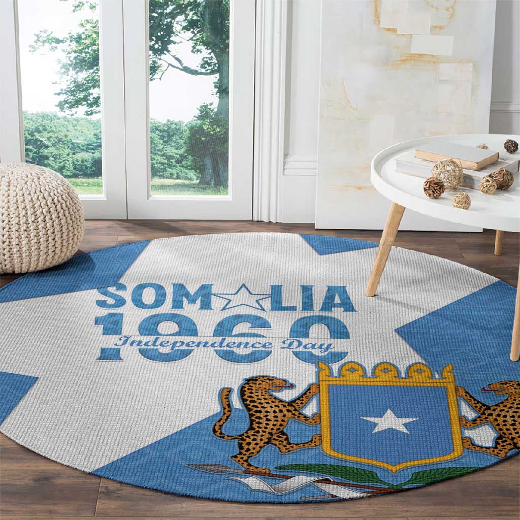 Personalized Somalis Independence Day Round Carpet Soomaaliya Arise Somalis!