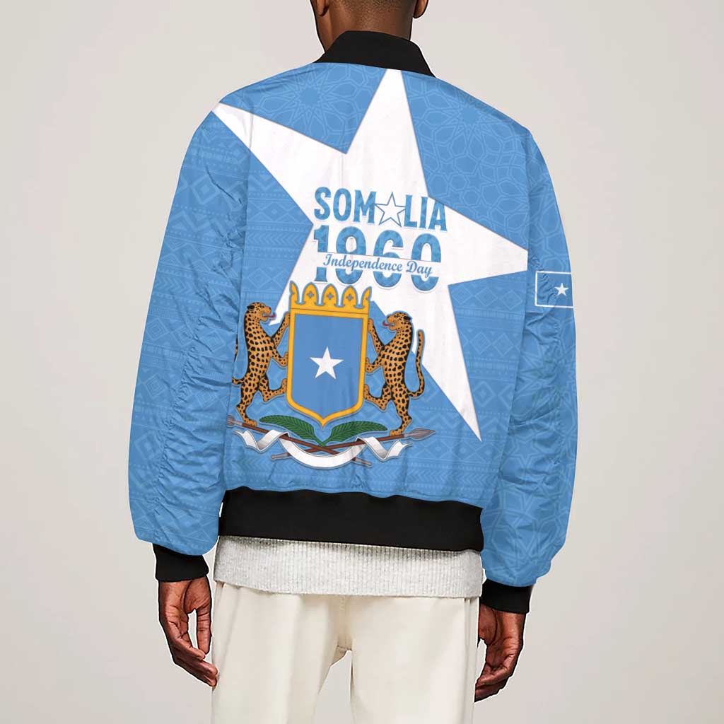 Personalized Somalis Independence Day Sleeve Zip Bomber Jacket Soomaaliya Arise Somalis!