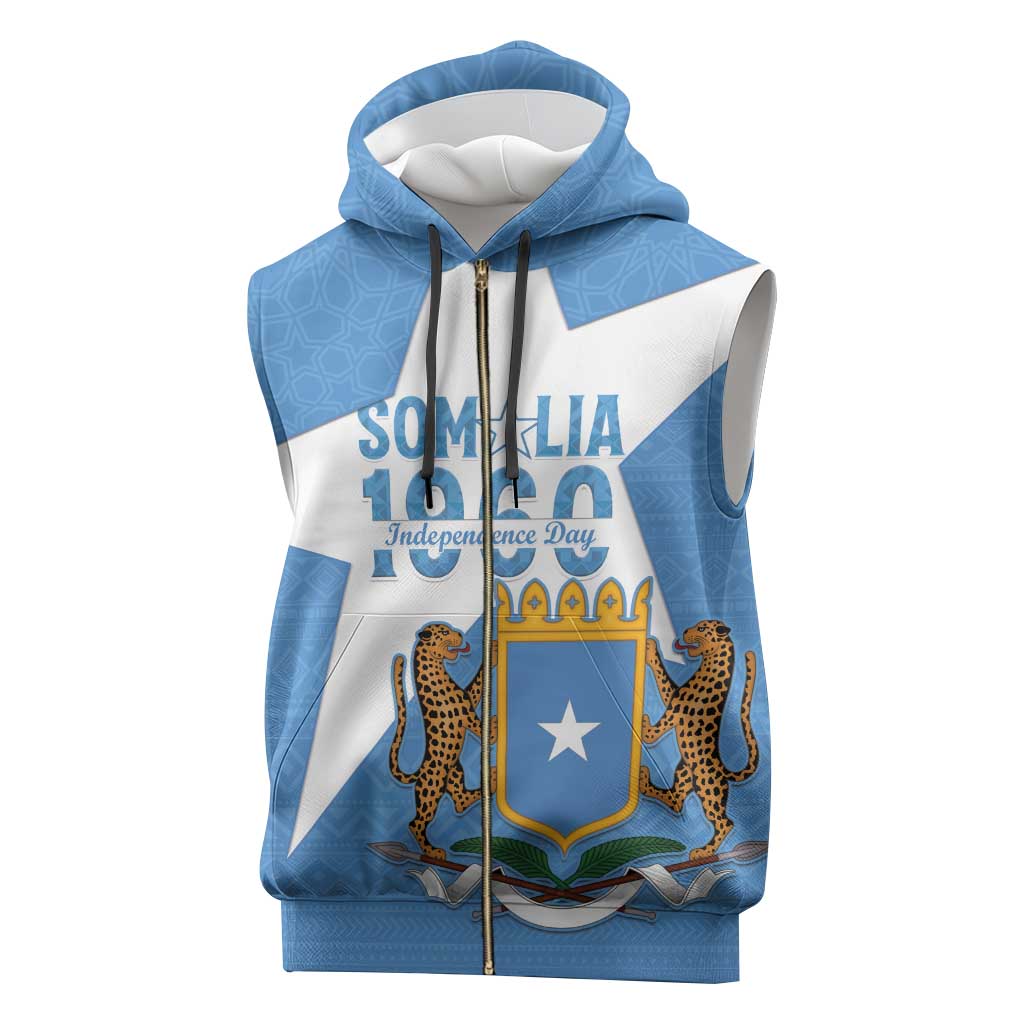 Personalized Somalis Independence Day Sleeveless Zip Hoodie Soomaaliya Arise Somalis! - African Pride
