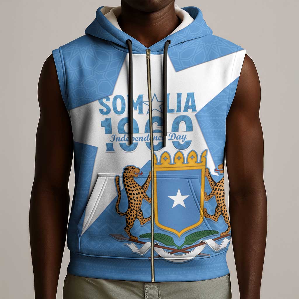 Personalized Somalis Independence Day Sleeveless Zip Hoodie Soomaaliya Arise Somalis! - African Pride