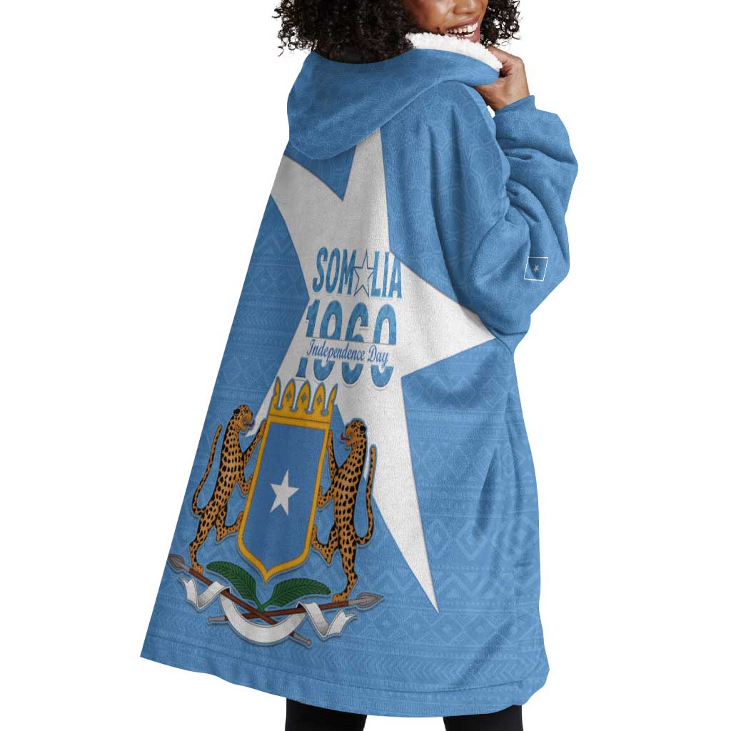 Personalized Somalis Independence Day Wearable Blanket Hoodie Soomaaliya Arise Somalis!